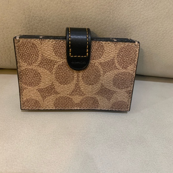 Coach Sig. Stud & Crystal Coated Canvas Backpack 23/ Coach Accordion Cardholder - Picture 14 of 16